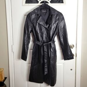 Vintage Dayton Black Double Breasted Coat Size S/M (See measurements)